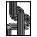 Geometric Curve Panel Metal Wall Art – Modern Abstract Steel Decor- KAF364