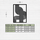 Geometric Curve Panel Metal Wall Art – Modern Abstract Steel Decor- KAF364