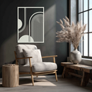 Geometric Half-Circle Metal Wall Art – Minimalist Arch & Shape Design- KAF365