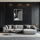 Geometric Half-Circle Metal Wall Art – Minimalist Arch & Shape Design- KAF365