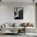 Geometric Half-Circle Metal Wall Art – Minimalist Arch & Shape Design- KAF365