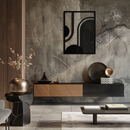 Geometric Half-Circle Metal Wall Art – Minimalist Arch & Shape Design- KAF365
