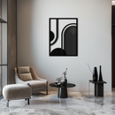 Geometric Half-Circle Metal Wall Art – Minimalist Arch & Shape Design- KAF365