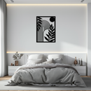 Modern Geometric Botanical Metal Wall Art – Abstract Nature-Inspired Steel Design- KAF366