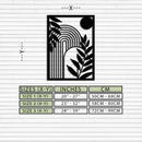 Modern Geometric Botanical Metal Wall Art – Abstract Nature-Inspired Steel Design- KAF366