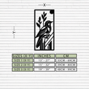 Bird & Nature Panel Metal Wall Art – Minimalist Vertical Steel Decor- KAF369