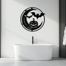 Halloween Bat Pumpkin Metal Wall Art – Spooky Jack-O'-Lantern Steel Decor- KAF371