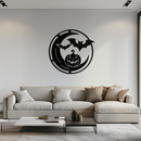 Halloween Bat Pumpkin Metal Wall Art – Spooky Jack-O'-Lantern Steel Decor- KAF371