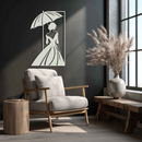 Modern Woman Silhouette Metal Wall Art – Elegant Female Figure Panel- KAF375