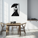 Modern Woman Silhouette Metal Wall Art – Elegant Female Figure Panel- KAF375