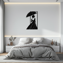 Modern Woman Silhouette Metal Wall Art – Elegant Female Figure Panel- KAF375