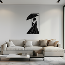 Modern Woman Silhouette Metal Wall Art – Elegant Female Figure Panel- KAF375