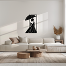 Modern Woman Silhouette Metal Wall Art – Elegant Female Figure Panel- KAF375