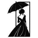 Modern Woman Silhouette Metal Wall Art – Elegant Female Figure Panel- KAF375
