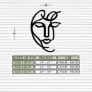 Abstract Female Line Art Metal Wall Decor – Elegant Woman Silhouette with Microphone- KAF376