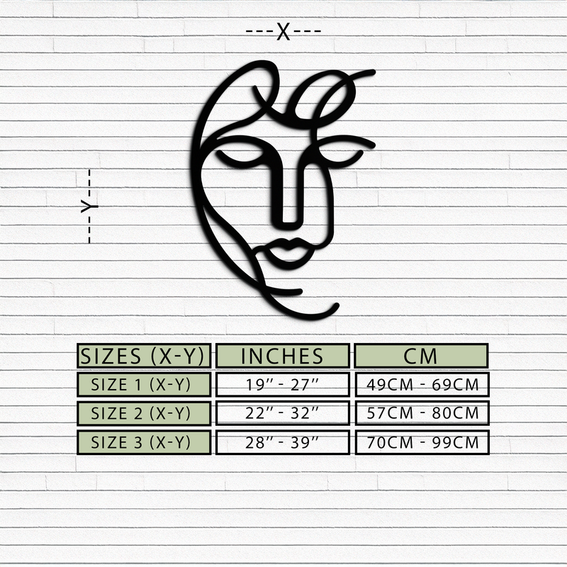 Abstract Female Line Art Metal Wall Decor – Elegant Woman Silhouette with Microphone- KAF376