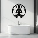 Yoga Silhouette Metal Wall Art – Meditative Zen Pose Decor for Mindful Spaces- KAF378
