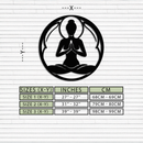 Yoga Silhouette Metal Wall Art – Meditative Zen Pose Decor for Mindful Spaces- KAF378