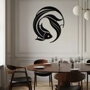 Japanese fish Metal Wall Art – Elegant Minimalist Ocean Decor- KAF379