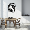 Japanese fish Metal Wall Art – Elegant Minimalist Ocean Decor- KAF379
