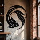 Japanese fish Metal Wall Art – Elegant Minimalist Ocean Decor- KAF379