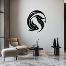 Japanese fish Metal Wall Art – Elegant Minimalist Ocean Decor- KAF379