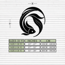 Japanese fish Metal Wall Art – Elegant Minimalist Ocean Decor- KAF379