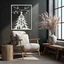Christmas Tree Metal Wall Art – Elegant Holiday Silhouette Décor- KAF380