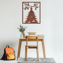 Christmas Tree Metal Wall Art – Elegant Holiday Silhouette Décor- KAF380