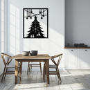 Christmas Tree Metal Wall Art – Elegant Holiday Silhouette Décor- KAF380