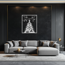 Christmas Tree Metal Wall Art – Elegant Holiday Silhouette Décor- KAF380