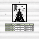 Christmas Tree Metal Wall Art – Elegant Holiday Silhouette Décor- KAF380