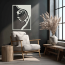 Elegant Woman Silhouette Metal Wall Art – Stylish Female Figure Home Decor- KAF381