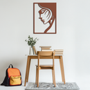 Elegant Woman Silhouette Metal Wall Art – Stylish Female Figure Home Decor- KAF381