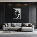 Elegant Woman Silhouette Metal Wall Art – Stylish Female Figure Home Decor- KAF381