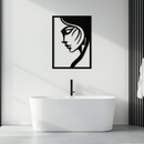 Elegant Woman Silhouette Metal Wall Art – Stylish Female Figure Home Decor- KAF381