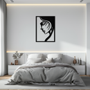 Elegant Woman Silhouette Metal Wall Art – Stylish Female Figure Home Decor- KAF381