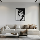 Elegant Woman Silhouette Metal Wall Art – Stylish Female Figure Home Decor- KAF381