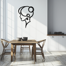 Elegant Woman Silhouette Metal Wall Art – Modern Female Figure Steel Decor- KAF382