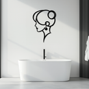 Elegant Woman Silhouette Metal Wall Art – Modern Female Figure Steel Decor- KAF382