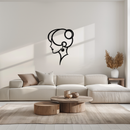 Elegant Woman Silhouette Metal Wall Art – Modern Female Figure Steel Decor- KAF382