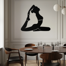 Kapotasana Pose Silhouette Metal Wall Art – Yoga-Inspired Minimalist Decor- KAF384