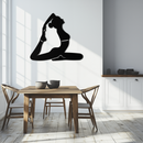 Kapotasana Pose Silhouette Metal Wall Art – Yoga-Inspired Minimalist Decor- KAF384