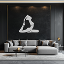 Kapotasana Pose Silhouette Metal Wall Art – Yoga-Inspired Minimalist Decor- KAF384