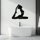 Kapotasana Pose Silhouette Metal Wall Art – Yoga-Inspired Minimalist Decor- KAF384