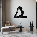 Kapotasana Pose Silhouette Metal Wall Art – Yoga-Inspired Minimalist Decor- KAF384