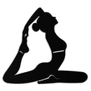 Kapotasana Pose Silhouette Metal Wall Art – Yoga-Inspired Minimalist Decor- KAF384