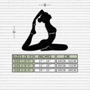 Kapotasana Pose Silhouette Metal Wall Art – Yoga-Inspired Minimalist Decor- KAF384