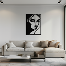Geometric Woman Silhouette Metal Wall Art – Abstract Female Line Art Decor- KAF386