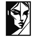 Geometric Woman Silhouette Metal Wall Art – Abstract Female Line Art Decor- KAF386